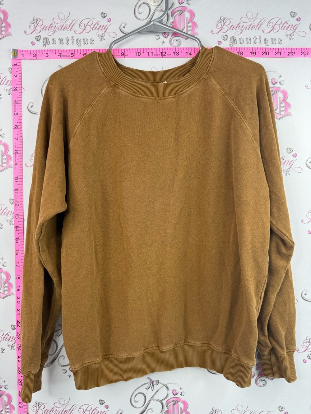 Jungmaven American made shirt sweater Men’s Crewneck Sweater in Camel Brown
